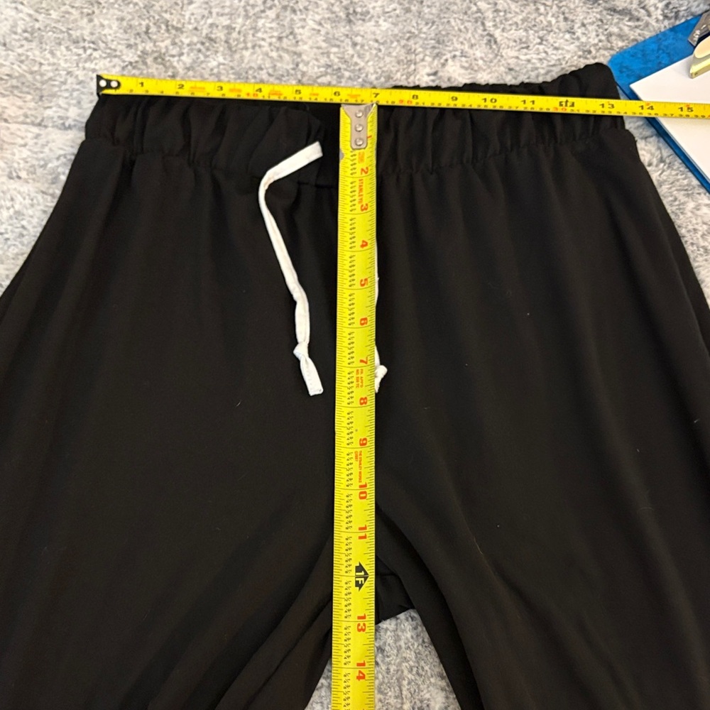 Classic Black Pajama Set with White Piping-M - Picture 12 of 13